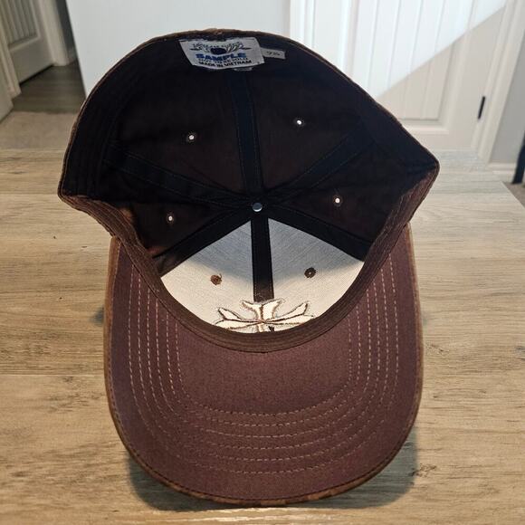 Vintage Notre Dame Fitted Hat Cap 7 1/4 Brown 90s Fighting Irish Retro Neutral - Picture 7 of 8